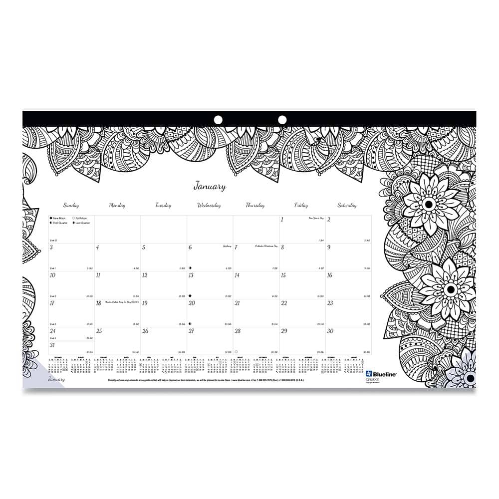 Blueline - Note Pads, Writing Pads & Notebooks Writing Pads & Notebook Type: Desk Pad Size: 17-3/4 x 10-7/8 - Industrial Tool & Supply