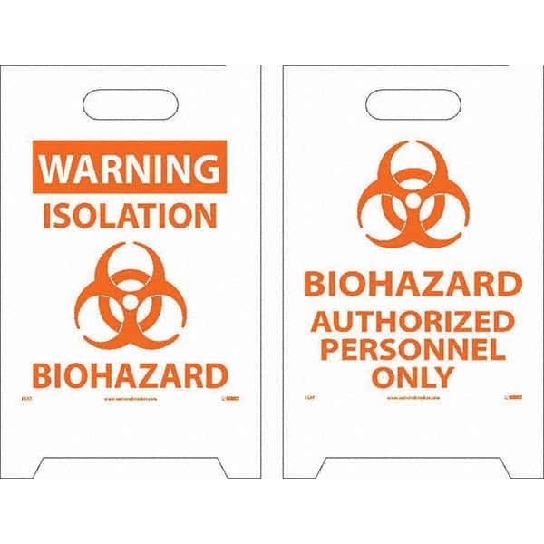 NMC - Cone & A Frame Floor Signs Shape: A-Frame Type: Hazardous Materials - Industrial Tool & Supply