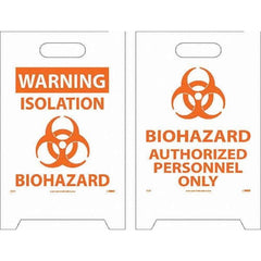 NMC - Cone & A Frame Floor Signs Shape: A-Frame Type: Hazardous Materials - Industrial Tool & Supply