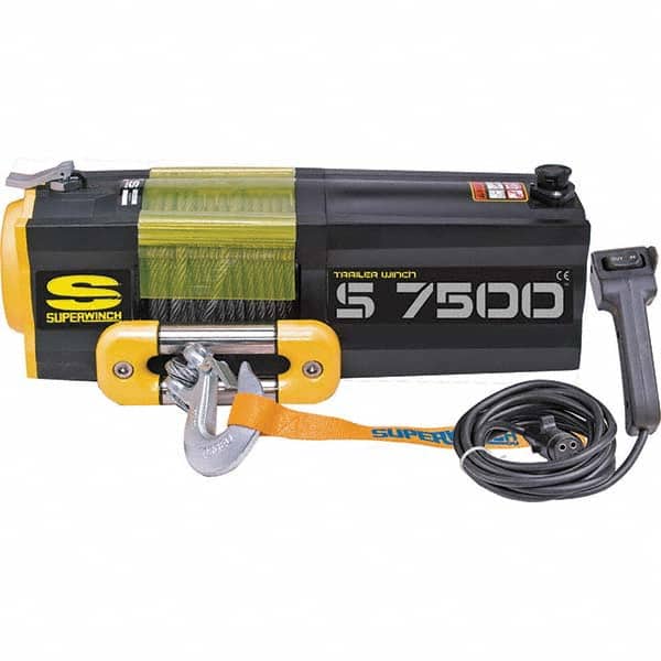 Superwinch - Automotive Winches Type: DC Electric Winch Pull Capacity (Lb.): 7,500 (Pounds) - Industrial Tool & Supply