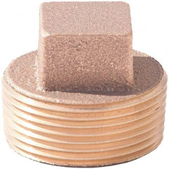 Merit Brass - Brass & Chrome Pipe Fittings Type: Square Head Plug Fitting Size: 2-1/2 - Industrial Tool & Supply