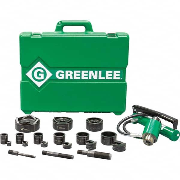 Greenlee - Punch & Driver Kits Tool Type: Knockout Set Punch Shape: Round - Industrial Tool & Supply