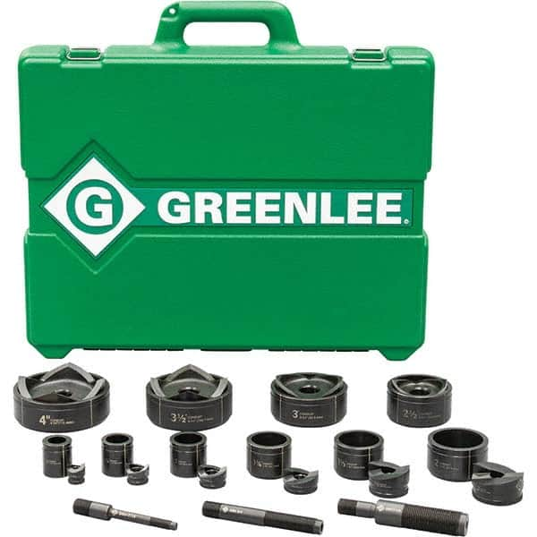 Greenlee - Punch & Driver Kits Tool Type: Knockout Set Punch Shape: Round - Industrial Tool & Supply