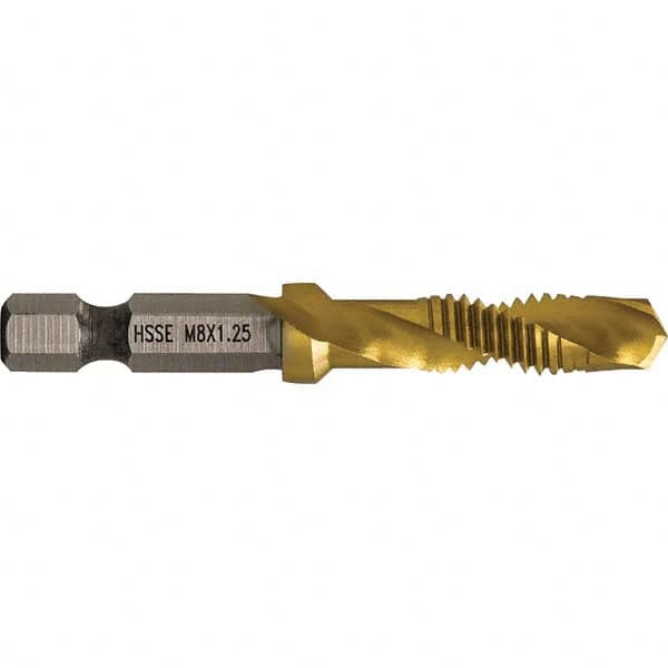 Greenlee - Combination Drill & Tap Sets Minimum Thread Size (mm): M8x1.25 Maximum Thread Size (mm): M8x1.25 - Industrial Tool & Supply