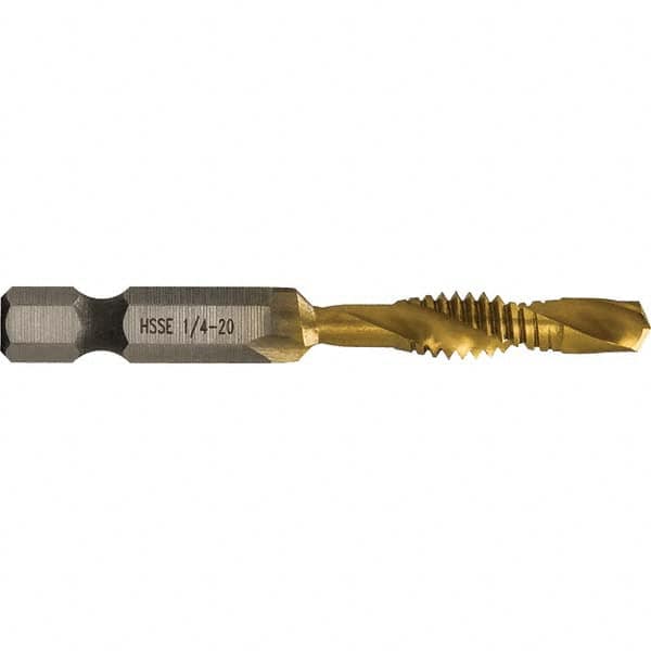 Greenlee - Combination Drill & Tap Sets Minimum Thread Size (Inch): 1/4-20 Maximum Thread Size (mm): M6x1.00 - Industrial Tool & Supply