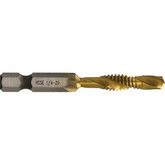 Greenlee - Combination Drill & Tap Sets Minimum Thread Size (Inch): 1/4-20 Maximum Thread Size (mm): M6x1.00 - Industrial Tool & Supply