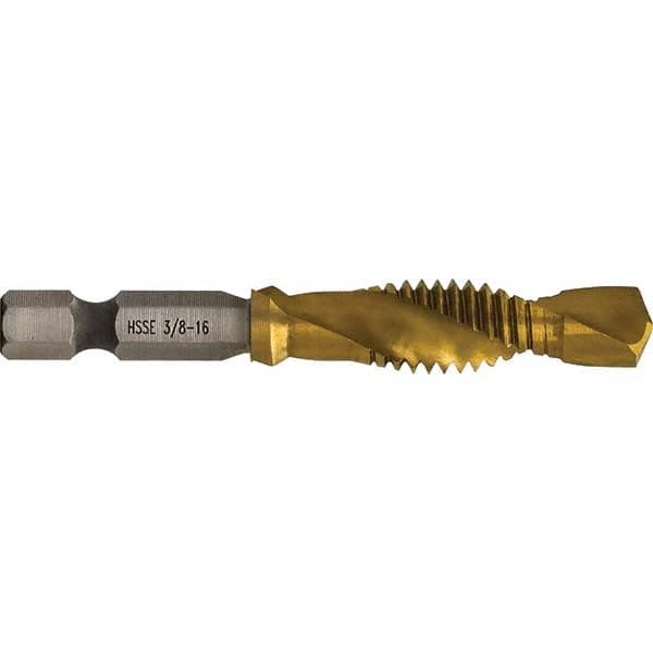 Greenlee - Combination Drill & Tap Sets Minimum Thread Size (Inch): 3/8-16 Maximum Thread Size (mm): M10x1.50 - Industrial Tool & Supply