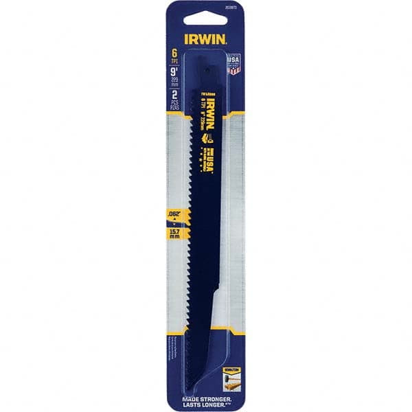Irwin - Reciprocating Saw Blades Blade Material: Bi-Metal Blade Length (Inch): 9 - Industrial Tool & Supply