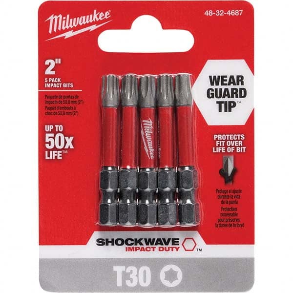 Milwaukee Tool - 1/4" Hex T30 Torx Impact Ready Bit - Industrial Tool & Supply