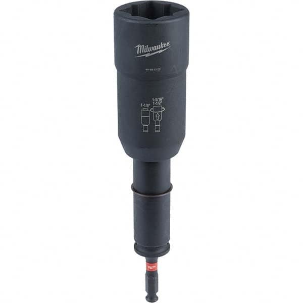 Milwaukee Tool - 7/16" Hex 1/2" Lineman's Utility Socket for Standard Hex/Socket Screws - Industrial Tool & Supply