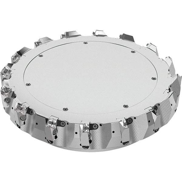 Seco - 12-1/2" Cut Diam, 2-1/2" Arbor Hole, 0.236" Max Depth of Cut, 48° Indexable Chamfer & Angle Face Mill - 16 Inserts, SN.. Insert, Right Hand Cut, 16 Flutes, Through Coolant, Series R220.54 - Industrial Tool & Supply