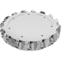 Seco - 12-1/2" Cut Diam, 2-1/2" Arbor Hole, 0.236" Max Depth of Cut, 48° Indexable Chamfer & Angle Face Mill - 16 Inserts, SN.. Insert, Right Hand Cut, 16 Flutes, Through Coolant, Series R220.54 - Industrial Tool & Supply