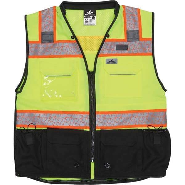 MCR Safety - High Visibility Vests Vest Style: Surveyor's Vest Type: Hi Visibility - Industrial Tool & Supply