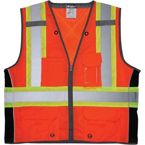 MCR Safety - High Visibility Vests Vest Style: Surveyor's Vest Type: Hi Visibility - Industrial Tool & Supply