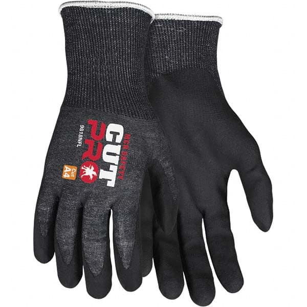 MCR Safety - Size M, ANSI Cut Lvl A4, Puncture Lvl 4, Abrasion Lvl 5, Nitrile Coated Cut Resistant Gloves - Industrial Tool & Supply