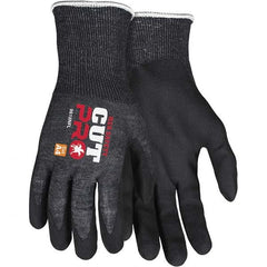 MCR Safety - Size M, ANSI Cut Lvl A4, Puncture Lvl 4, Abrasion Lvl 5, Nitrile Coated Cut Resistant Gloves - Industrial Tool & Supply