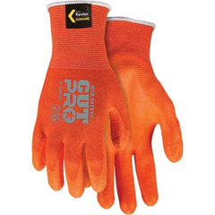 MCR Safety - Size M, ANSI Cut Lvl A4, Polyurethane Coated Cut Resistant Gloves - Industrial Tool & Supply