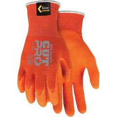 MCR Safety - Size M, ANSI Cut Lvl A4, Puncture Lvl 4, Abrasion Lvl 4, Latex Coated Cut Resistant Gloves - Industrial Tool & Supply
