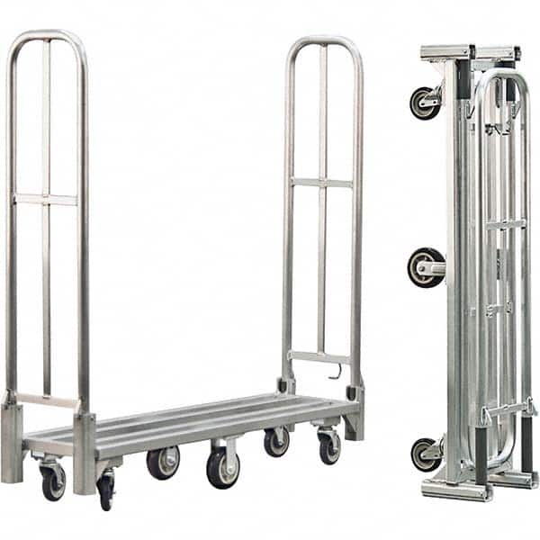 New Age Industrial - 1,500 Lb Capacity Aluminum Folding Utility Cart - Industrial Tool & Supply