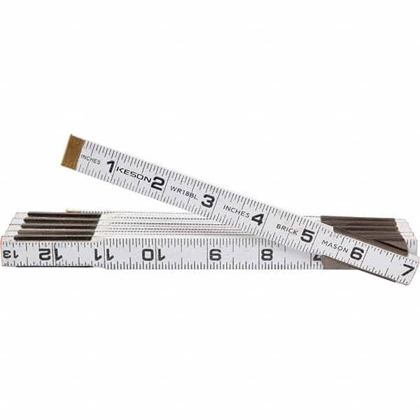 Keson - Folding Rules Overall Length (Feet): 6.00 Graduation (Inch): 1/16 - Industrial Tool & Supply