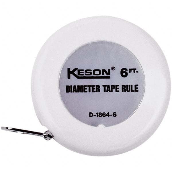 Keson - Diameter Tape Measures Minimum Measurement (Inch): 1/2 Minimum Measurement (Decimal Inch): 0.0010 - Industrial Tool & Supply