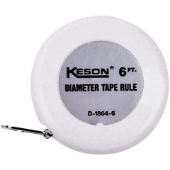 Keson - Diameter Tape Measures Minimum Measurement (Inch): 1/2 Minimum Measurement (Decimal Inch): 0.0010 - Industrial Tool & Supply