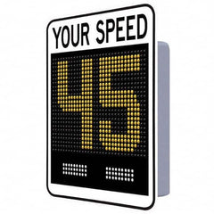 TAPCO - "Your Speed," 42" Wide x 30" High Aluminum Face/Polycarbonate Housing Speed Limit Sign - Industrial Tool & Supply