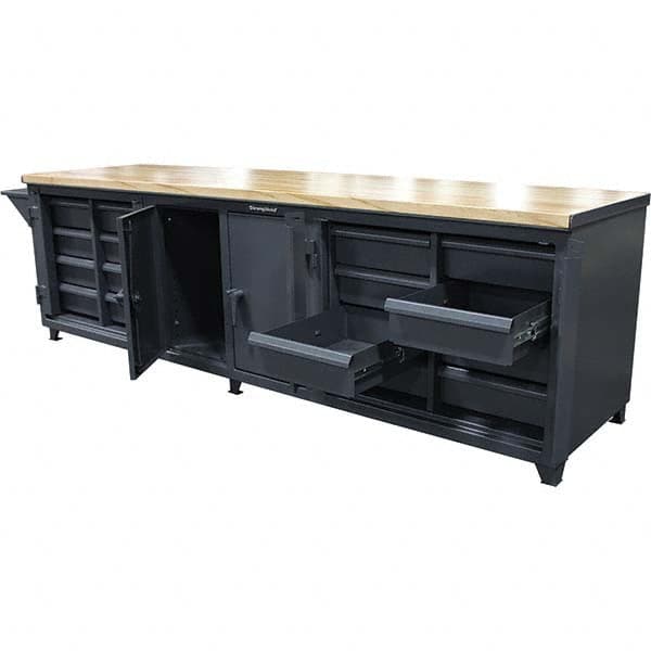 Strong Hold - Stationary Workstations Type: Workbench Cabinet Load Capacity (Lb.): 6,000 - Industrial Tool & Supply