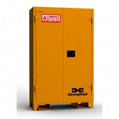 Strong Hold - Safety Cabinets Hazardous Chemical Type: Flammable and Combustible Liquids Color: Yellow - Industrial Tool & Supply