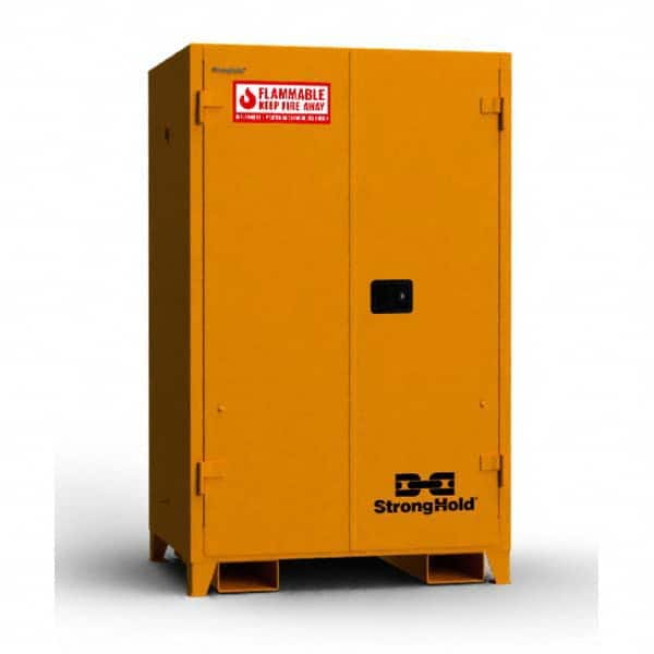 Strong Hold - Safety Cabinets Hazardous Chemical Type: Flammable and Combustible Liquids Color: Yellow - Industrial Tool & Supply
