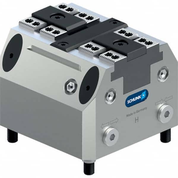 Schunk - Machine Vises Jaw Width (mm): 64.0 Throat Depth (mm): 60.0 - Industrial Tool & Supply