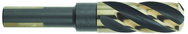 3/4" Dia. - 1-7/8 Flute Length - 4-5/16" OAL - 1/2 3-Flat Shank-HSS-118° Point Angle-Black & Gold-Series 1458 - Reduced Shank Core Drill; - Industrial Tool & Supply