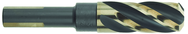 1/2" Dia. - 1-7/8 Flute Length - 4-5/16" OAL - 1/2 3-Flat Shank-HSS-118° Point Angle-Black & Gold-Series 1458 - Reduced Shank Core Drill; - Industrial Tool & Supply