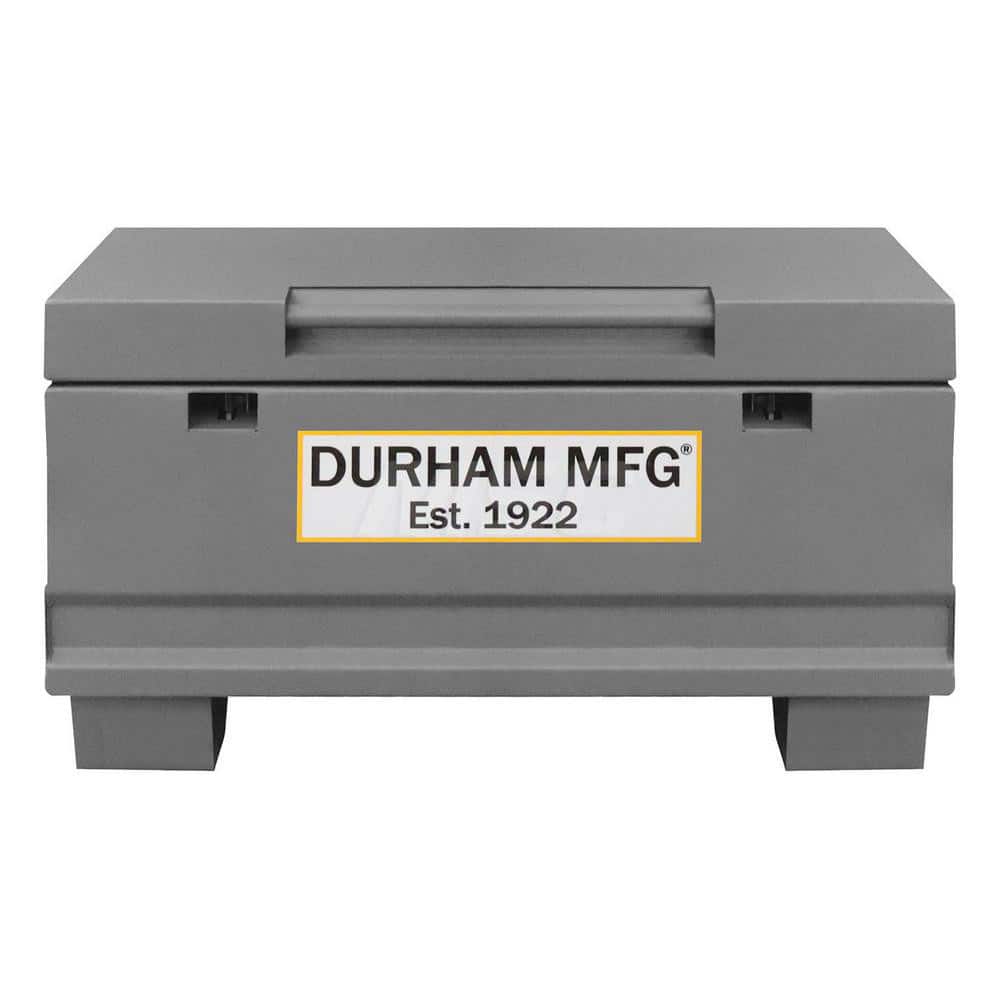 Job Site Tool Box: Job Site, 32″ OAW, 19″ OAD, 17-13/16″ OAH Padlock, Steel, Gray