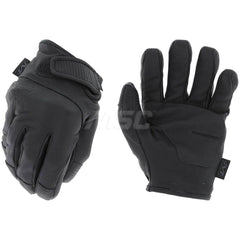 Cut & Puncture-Resistant Gloves: X-Large, ANSI Cut A7, ANSI Puncture 0, Cotton & Polyester Lined, Leather Black, 13″ OAL, Soft Textured Grip