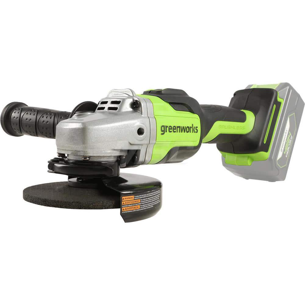 Cordless Angle Grinder: 4-1/2″ Wheel Dia, 8,500 RPM, 24V 5/8 Spindle, Slide with Lock-on Switch