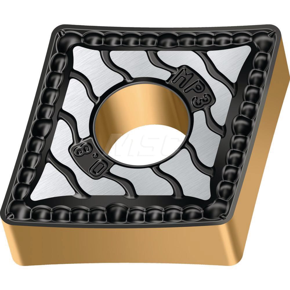 Turning Insert:  CNMG322-MP3 WPP20G,  Solid Carbide TiCN, Al2O3 & TiN Finish,  Neutral,  0.3810″ Long,  3/8″ Inscribed Circle,  0.0310″ Corner Radius,  80.0 &deg N/A Diamond,  Series  CNMG