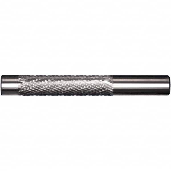 Precision Twist Drill - 3/16" Cut Diam, 3/16" Shank Diam, Carbide Double Cut Cylinder Burr with Pilot - Industrial Tool & Supply
