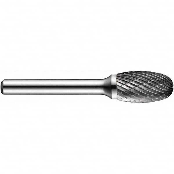 Precision Twist Drill - 1/8" Cut Diam, 1/4" Shank Diam, Carbide Double Cut Ball Burr - Industrial Tool & Supply