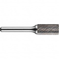 Precision Twist Drill - 3/32" Cut Diam, 1/8" Shank Diam, Carbide Double Cut Cylinder Burr - Industrial Tool & Supply