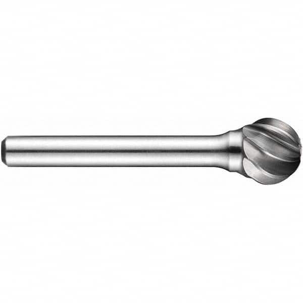 Precision Twist Drill - 1/4" Cut Diam, 1/4" Shank Diam, Carbide Aluma Cut Ball Burr - Industrial Tool & Supply