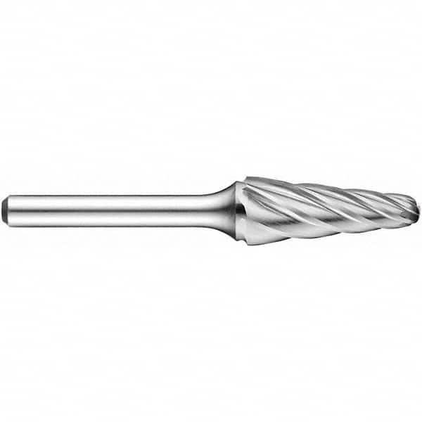 Precision Twist Drill - 3/8" Cut Diam, 1/4" Shank Diam, Carbide Aluma Cut Conical Radius End Burr - Industrial Tool & Supply