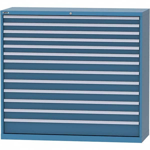 LISTA - 13 Drawer, 84 Compartment Bright Blue Steel Modular Storage Cabinet - Industrial Tool & Supply