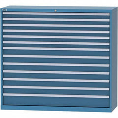 LISTA - 13 Drawer, 84 Compartment Bright Blue Steel Modular Storage Cabinet - Industrial Tool & Supply