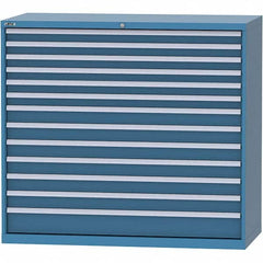 LISTA - 13 Drawer, 84 Compartment Bright Blue Steel Modular Storage Cabinet - Industrial Tool & Supply