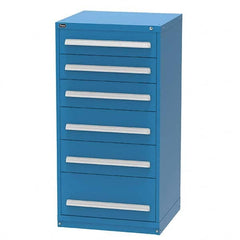 Vidmar - 6 Drawer Bright Blue Steel Modular Storage Cabinet - Industrial Tool & Supply