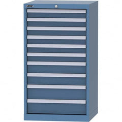 LISTA - 10 Drawer, 84 Compartment Bright Blue Steel Modular Storage Cabinet - Industrial Tool & Supply