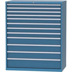 LISTA - 12 Drawer, 216 Compartment Bright Blue Steel Modular Storage Cabinet - Industrial Tool & Supply