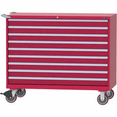 LISTA - 9 Drawer, 84 Compartment Red Steel Modular Storage Cabinet - Industrial Tool & Supply