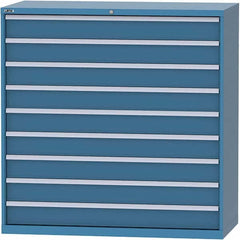 LISTA - 9 Drawer, 84 Compartment Bright Blue Steel Modular Storage Cabinet - Industrial Tool & Supply